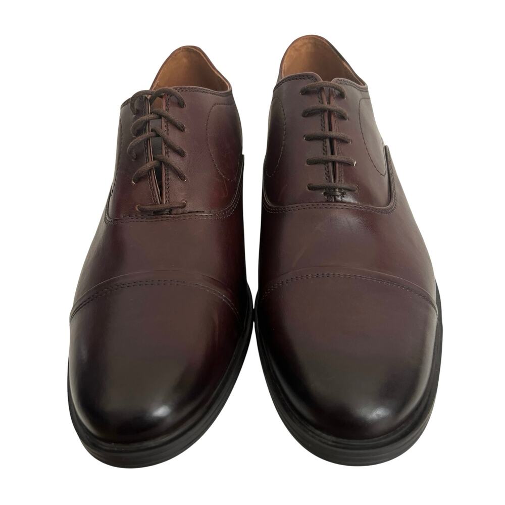 Clarks Collection Whiddon Ox Mahogany Leather Oxford Shoes Size 13 - Picture 4 of 13